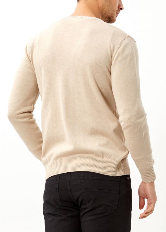 Men Beige Buttoned Basic Cardigan - 3