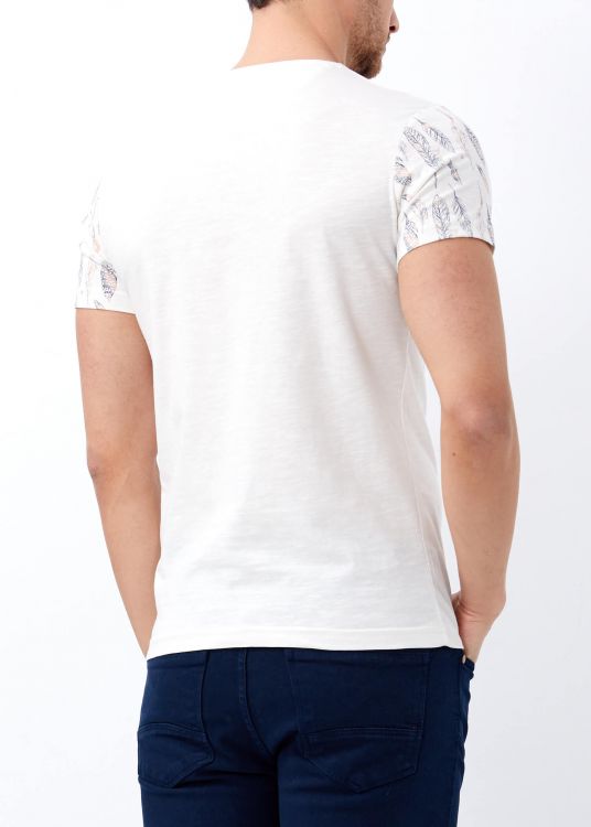 Men's Ecru Pocket Scoop-Neck T-Shirt - 4