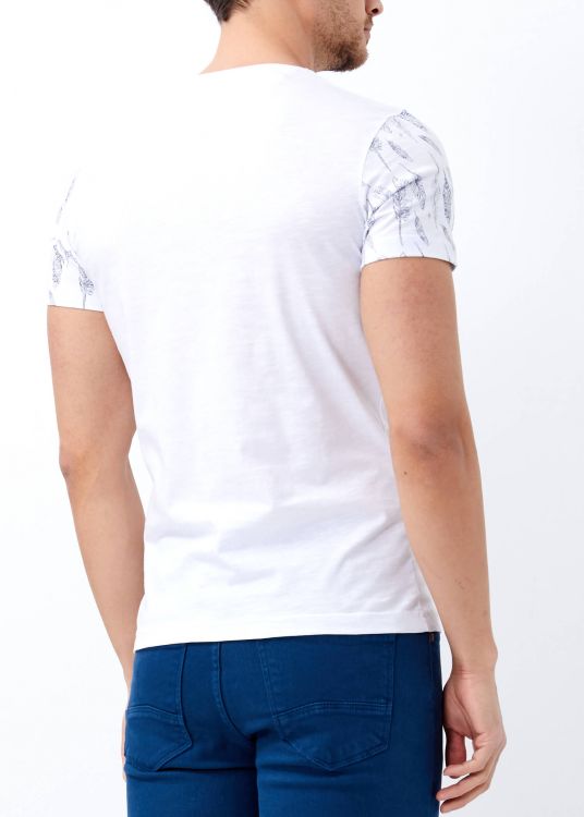 Men's White Pocket Scoop-Neck T-Shirt - 4