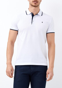 ADZE TOPTAN - Toptan Erkek Beyaz Slim Fit Basic Polo Yaka Tişört