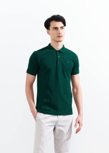 Wholesale Men's Hunter Basic Polo Neck T-Shirt 