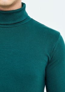 Wholesale Men's Hunter Full Turtleneck Basic Sweatshirt - 2