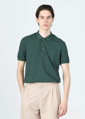 Wholesale Men's Hunter Printed Polo Neck Regular Fit T-shirt - 6