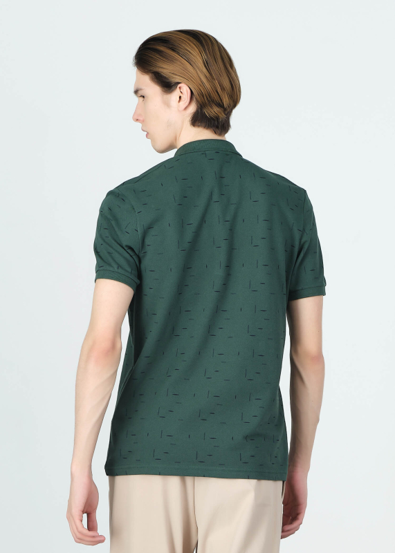 Wholesale Men's Hunter Printed Polo Neck Regular Fit T-shirt - 4