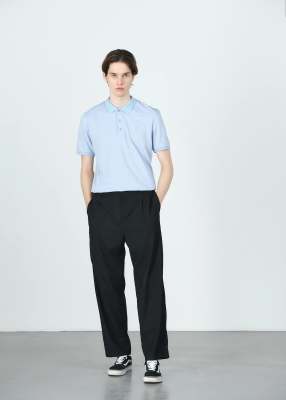 Wholesale Mens Lıght Blue Polo Collar Regular Fit T-shırt - 2