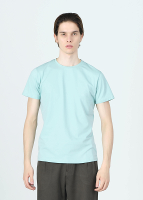 Wholesale Men's Mint Crew Neck Lycra T-shirt 