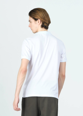 Wholesale Mens White Polo Collar Regular Fit T-shırt - 4