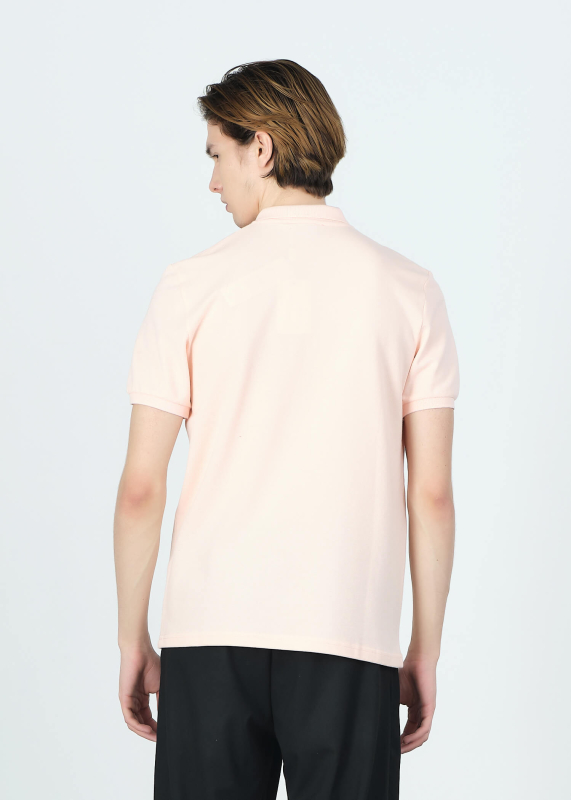 Wholesale Men's Salmon Basic Polo Neck T-Shirt - 4